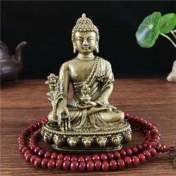 Statue du Bouddha de la Médecine - Décoration Feng Shui en résine bronze | Cadeau