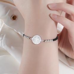 Armband mit St.-Franziskus-Medaille – Edelstahl, religiöses Geschenk
