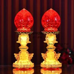 Eternal LED Buddha Candle Lamp | Smoke-Free, Household Offerings