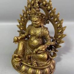 Statue de Bouddha en cuivre : Décoration Feng Shui porte-bonheur
