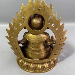 Statue de Bouddha en cuivre : Décoration Feng Shui porte-bonheur
