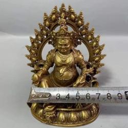 Statue de Bouddha en cuivre : Décoration Feng Shui porte-bonheur