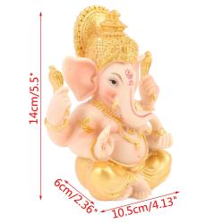 Goldene Ganesha- und Buddha-Statuen: Elefanten für die Heimdekoration