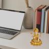 Indian Gold Buddha Figurine: Meditation, Prosperity & Yoga Decor