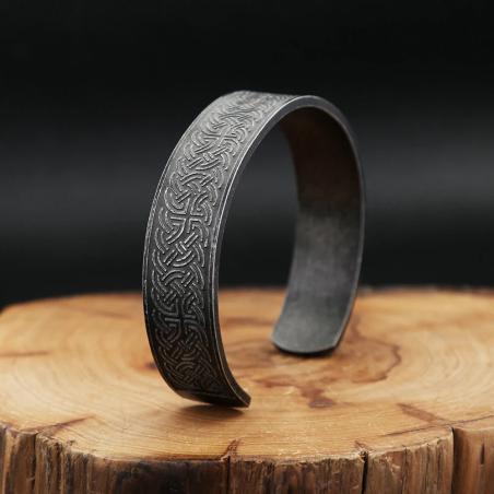 Viking Düğümü Manşet Bileklik | 316L Paslanmaz Çelik | Moda ve Hediyeler
